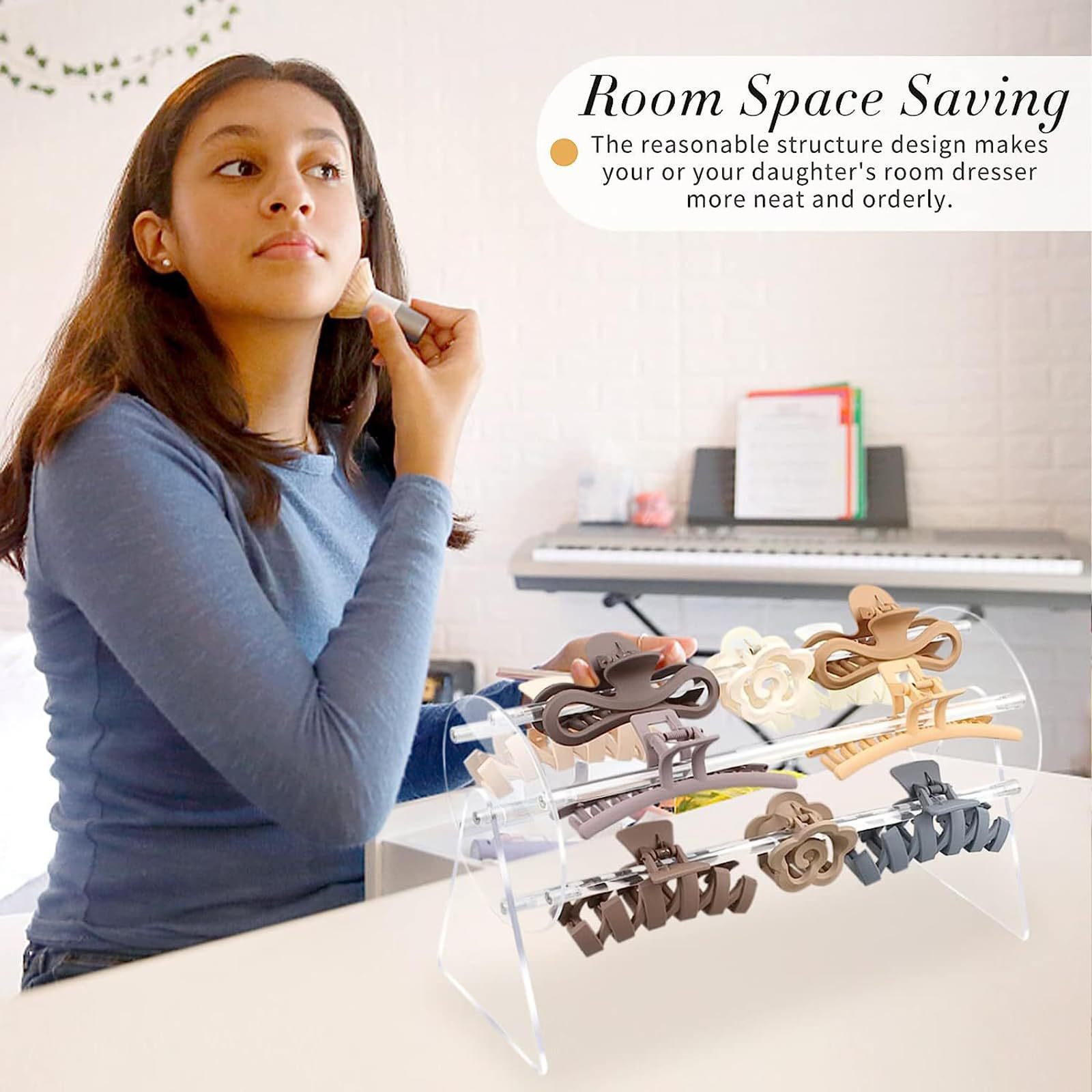 Hair Claw Clip Set - 1 Set Acrylic Claw Clip Organizer