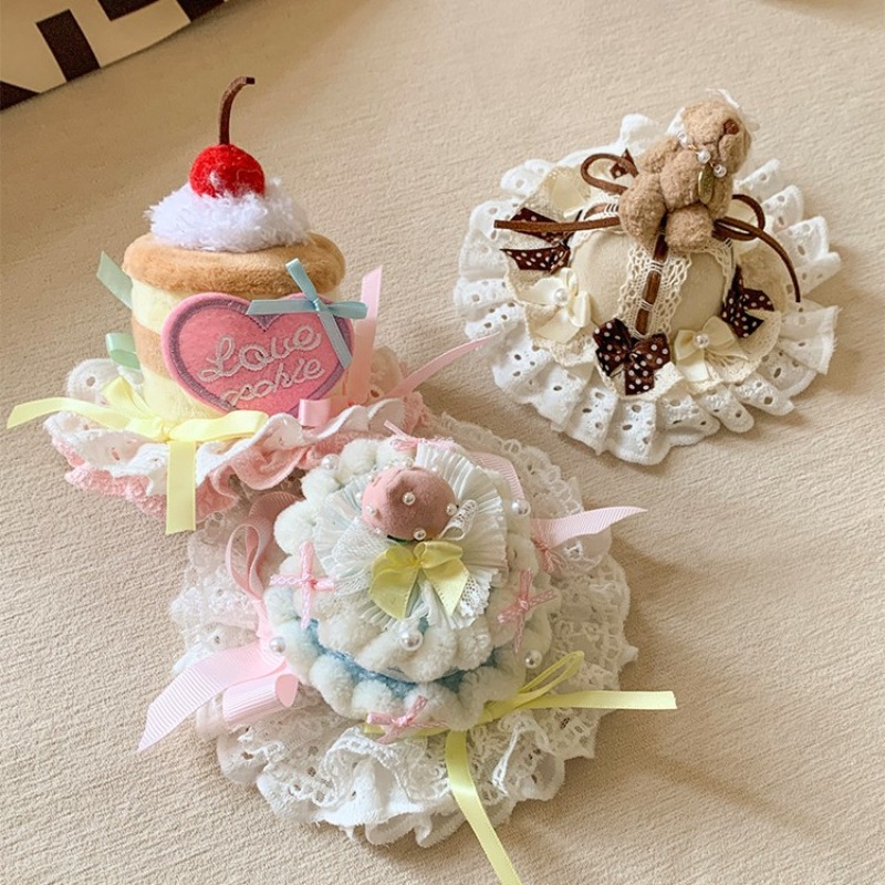 Women'S Accessories Gift Ideas - Pink Cherry Cake Hat Hair Clip