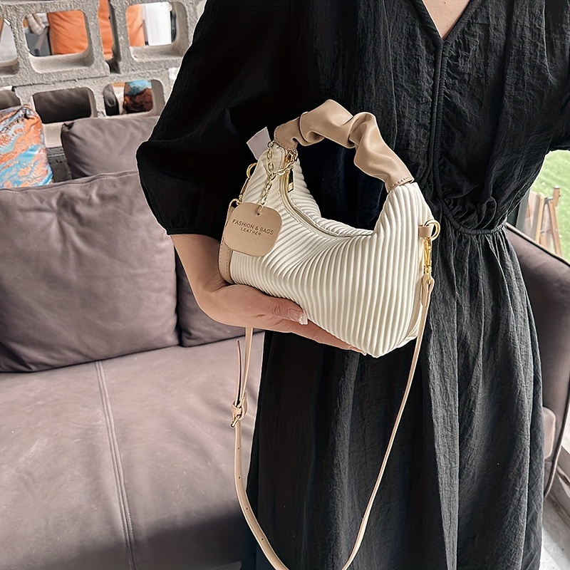 Women'S Accessories Purse - Fashion Pleated Hobo Crossbody Bag, Chic