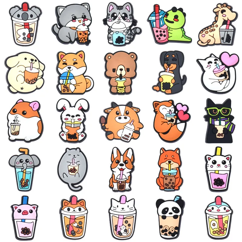 Women'S Accessories Crocs - Fox Drinking Milk Tea Shoe Charms
