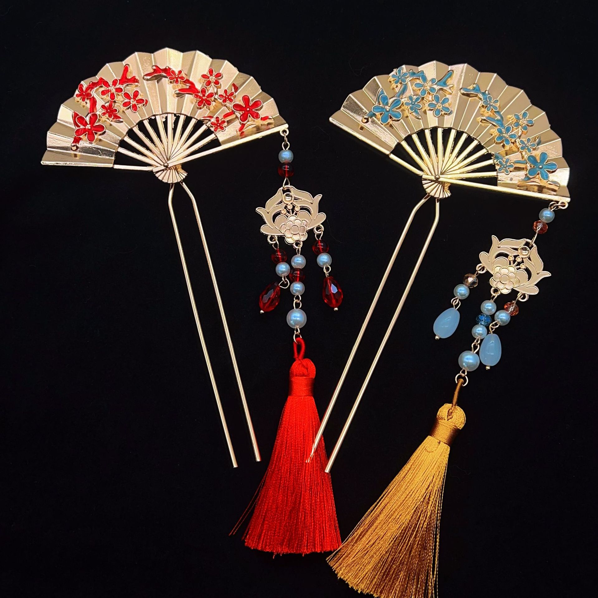 Young Women'S Accessories - New Chinese style national fan tassel
