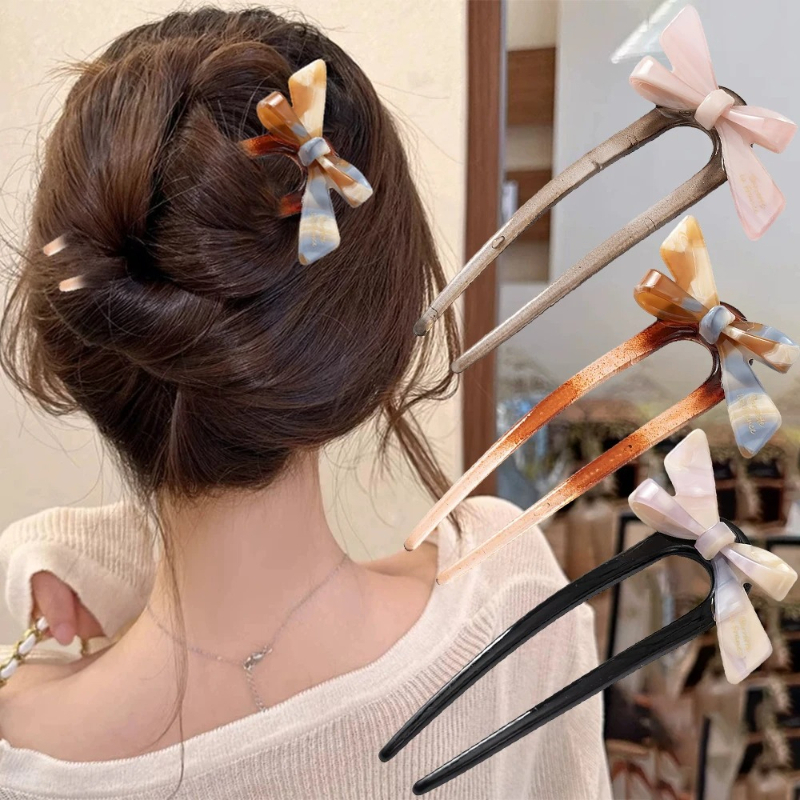 Women Accessories Shop - 1 piece, sweet bow U-shaped hair