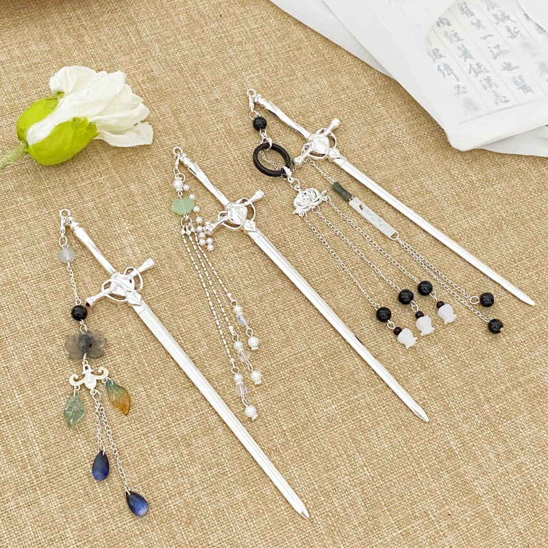 Hair Fork Stick - New Chinese StyleAncient Style Sword Tassel