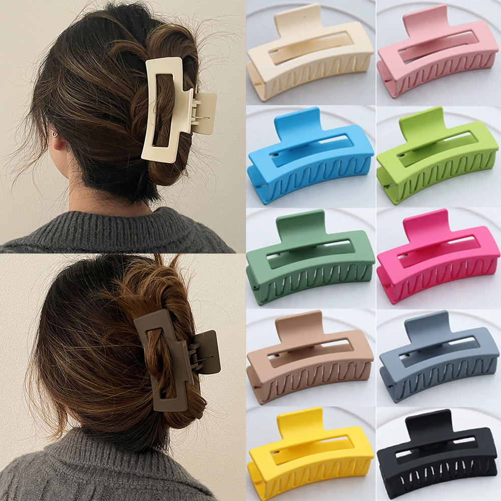 Hair Claw Clip Set - Korean Women Girls Plastic Hair Claws