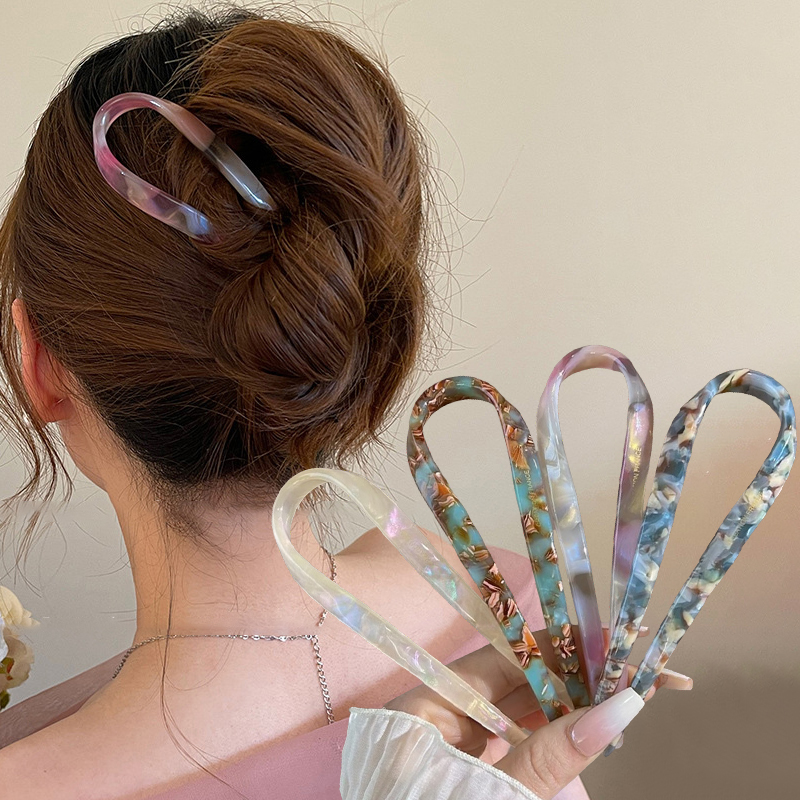 Women Accessories Shop - U-Shaped Hair Sticks Acetate Acrylic Hair