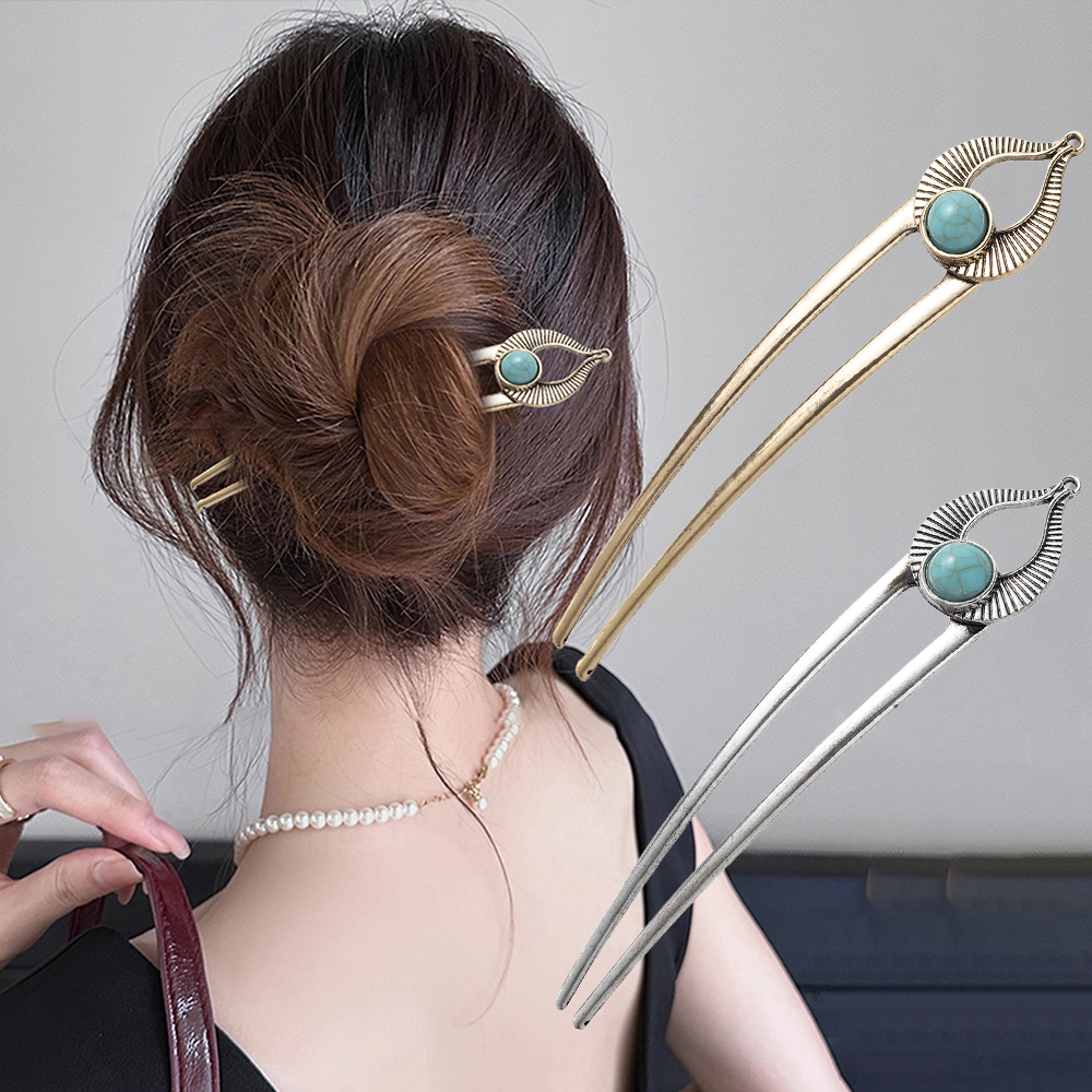 Young Women'S Accessories - Egypt Turquoise U Shape Hair Fork