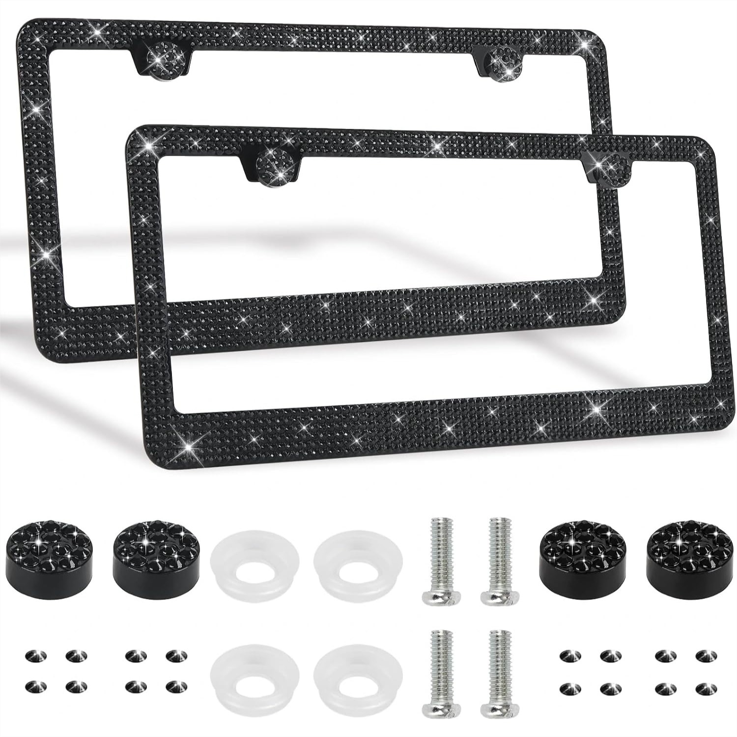 Women Accessories Images - 2 Pack Bling License Plate Frames