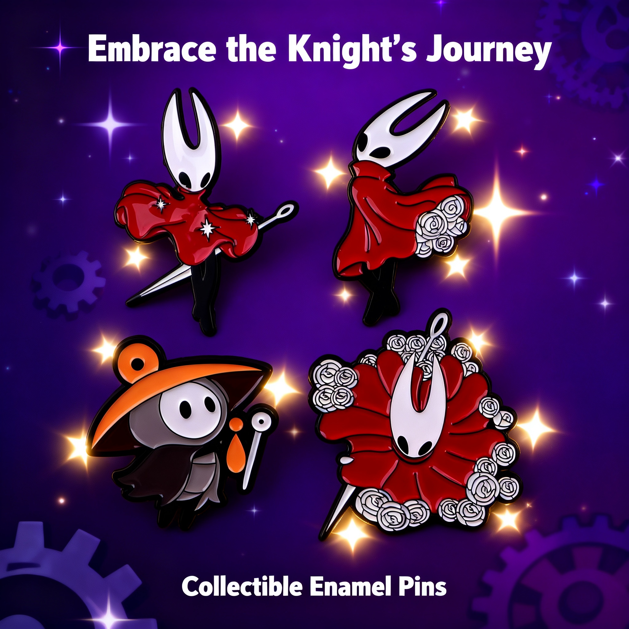 Women Accessories Gift Set - 4pcs set Game Figure Enamel Pin