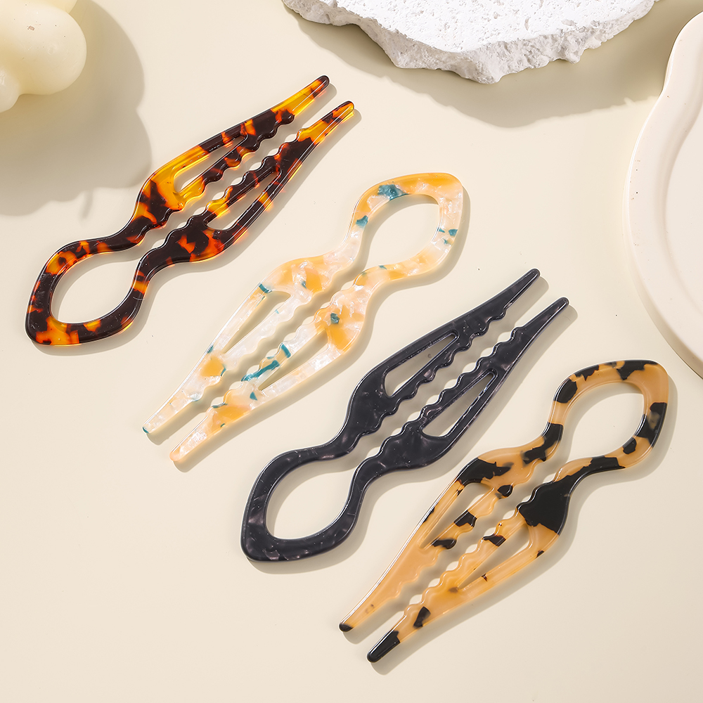 U-Shaped Hair Sticks Tortoises - Women Accessories Shop review and price