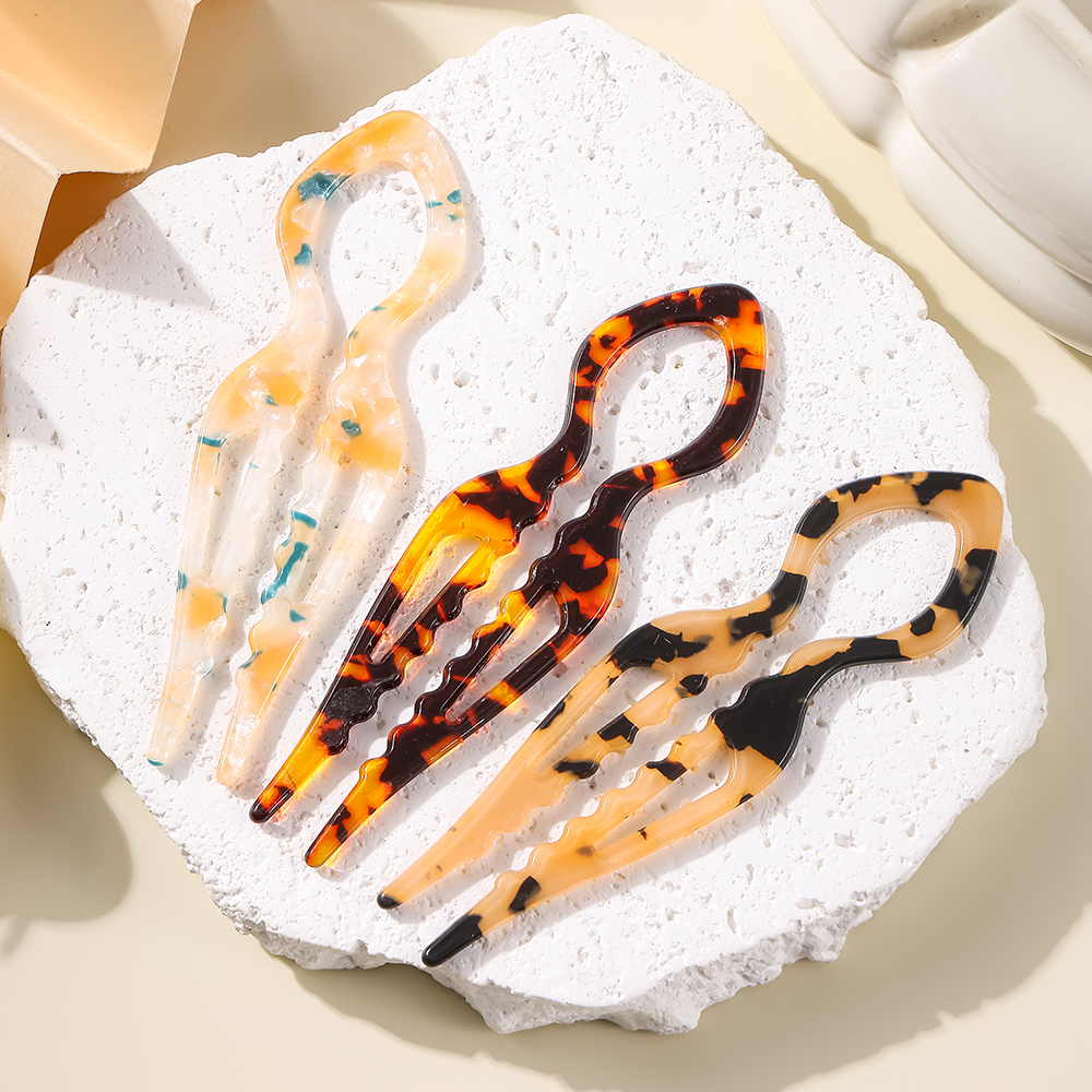U-Shaped Hair Sticks Tortoises - Women Accessories Shop review and price