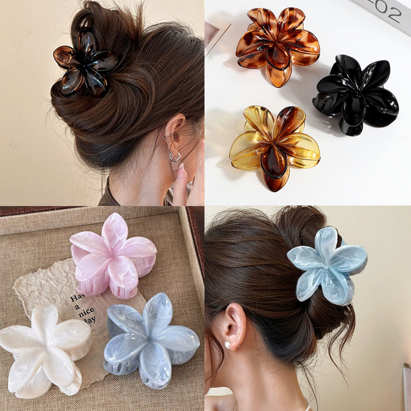 Korean Hawaiian Gradient Flowe - Hair Claw Clip Set review and price