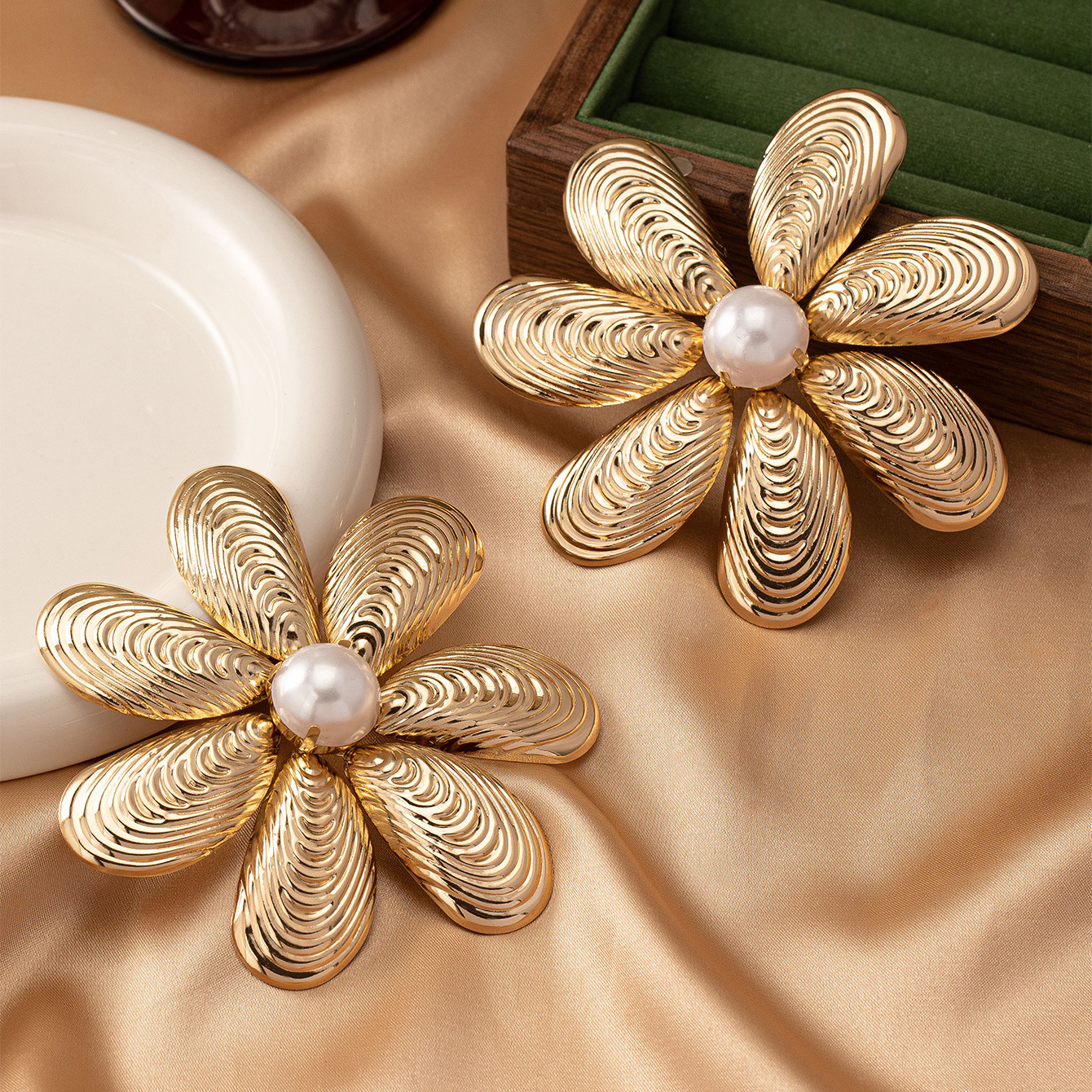 Large Metal Flower Earrings fo - Women'S Accessories Jewelry Sale review and price