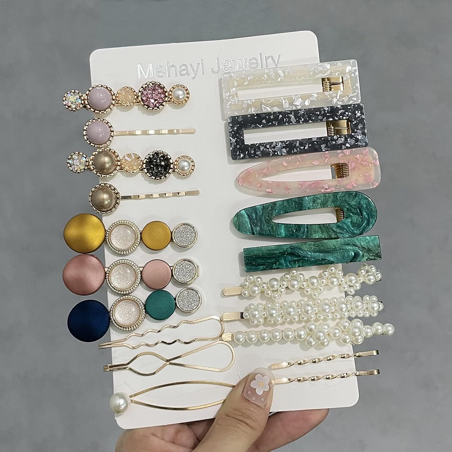 20 Pcs Pearl Acrylic Resin Hai - Women Accessories Images review and price