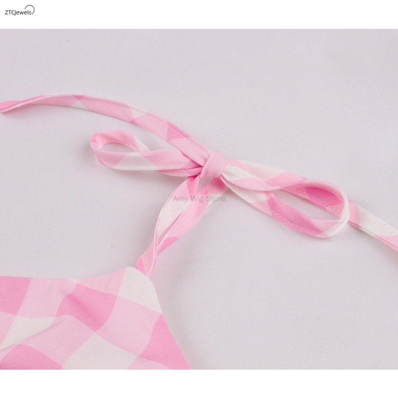 Summer Pink Plaid Dress for Wo - Women'S Accessories In The 1950S review and price