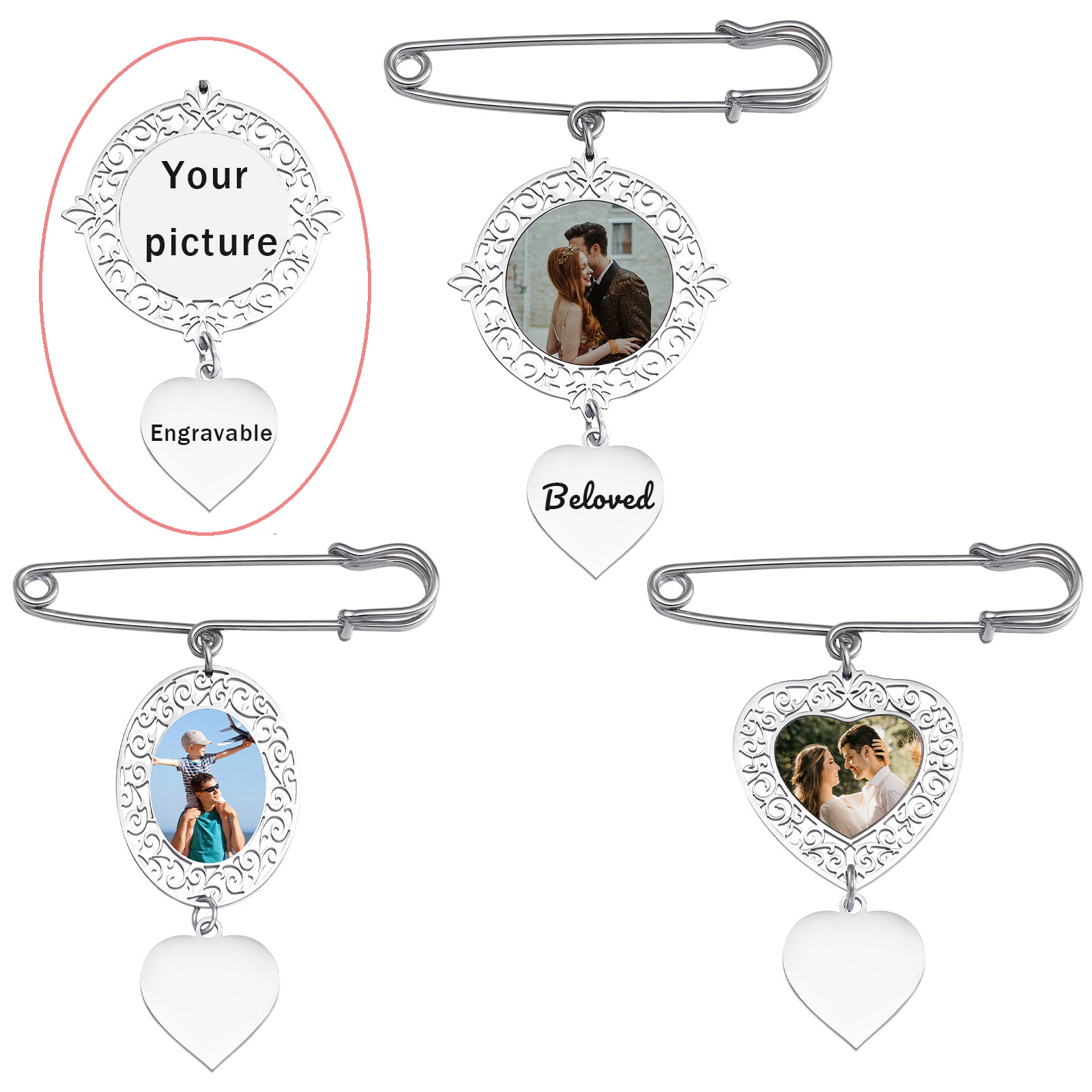Custom Picture Badge Brooches  - Women Accessories Logo review and price