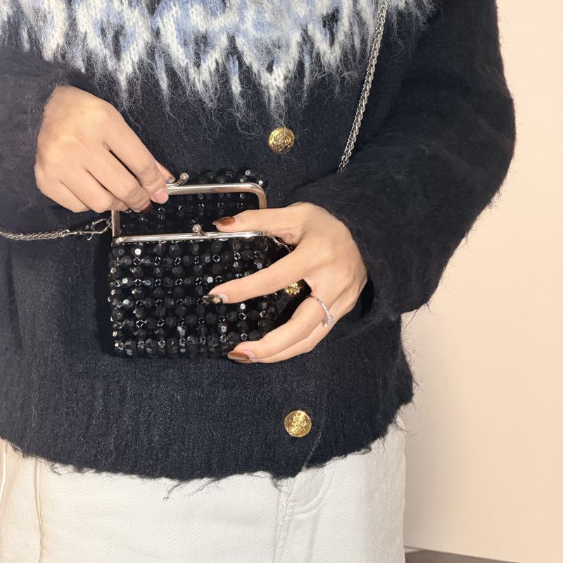 Vintage Black Beaded Clutch Ba - Women'S Accessories Purse review and price