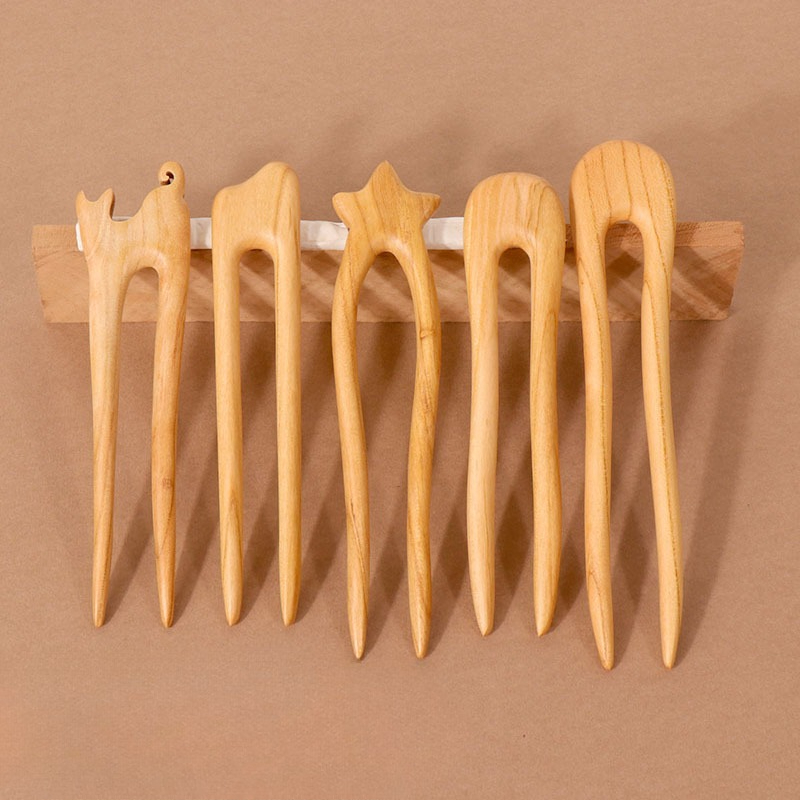 Peach Wood U-shaped Hairpin An - Young Women'S Accessories review and price