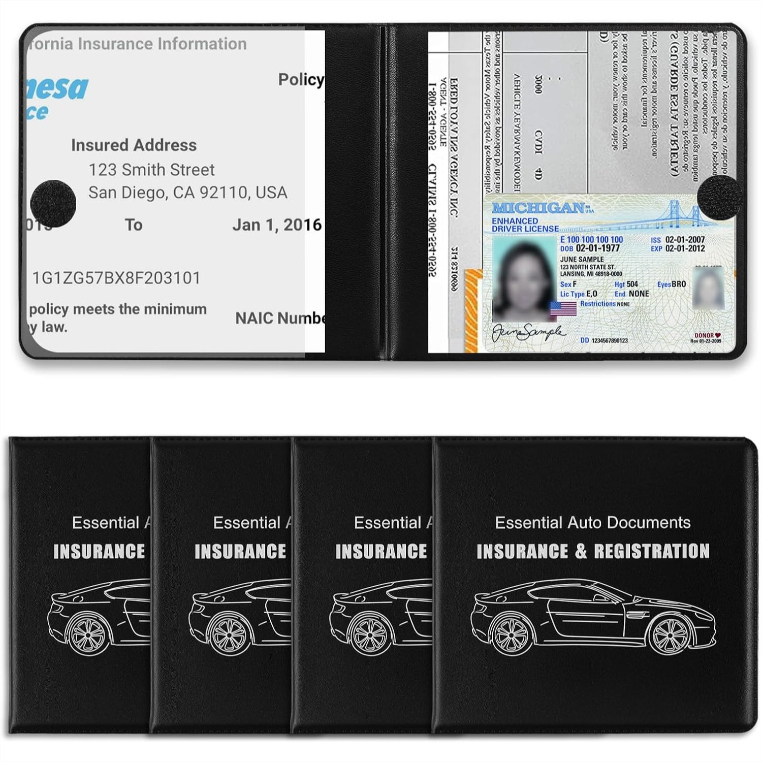 Car Registration Holder, 4-Pac - Women Accessories Images review and price