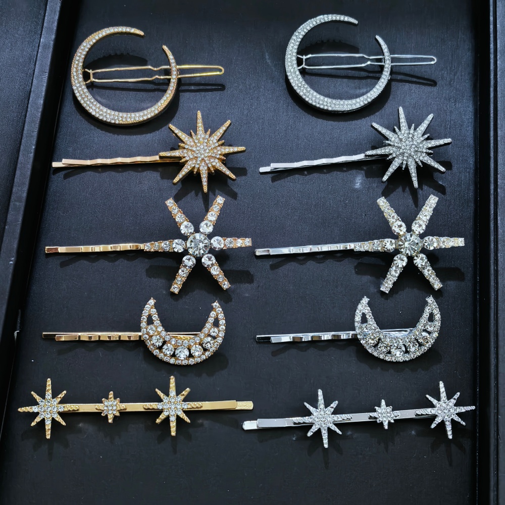3/4 pcs set Crystal Star Hairp - Young Women'S Accessories review and price