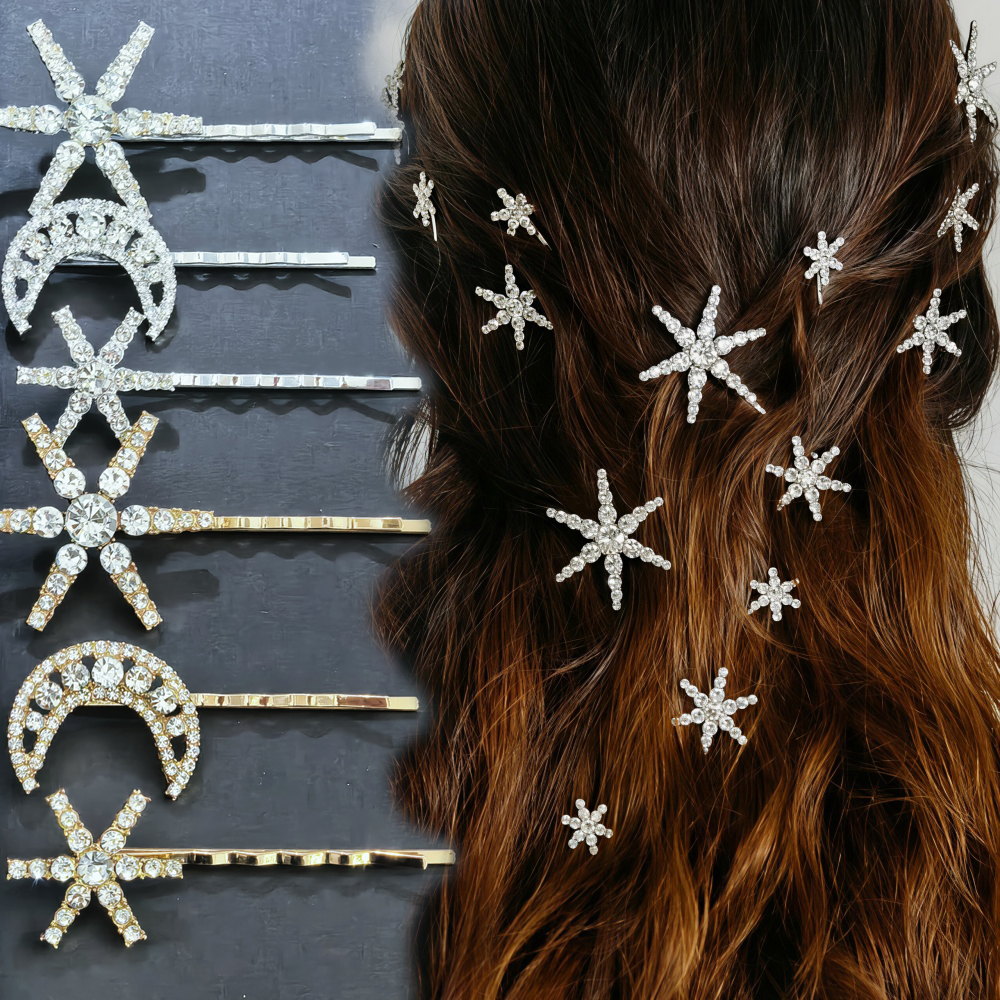 3/4 pcs set Crystal Star Hairp - Young Women'S Accessories review and price