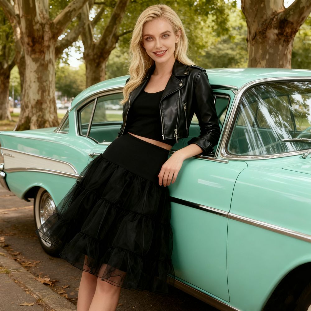 PESENAR 1950s Style Black Tull - Women'S Accessories In The 1950S review and price