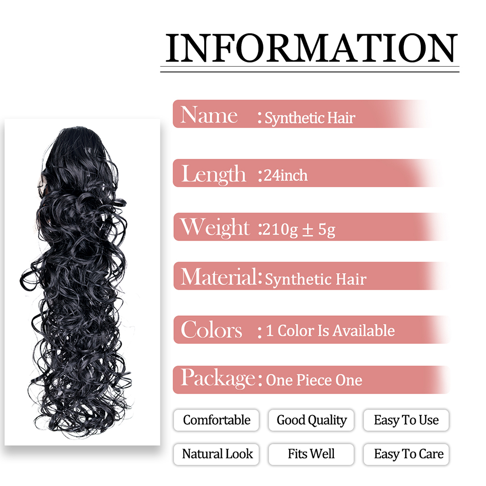 Curly Wavy Ponytail Hair Exten - Hair Claw Clip Set review and price