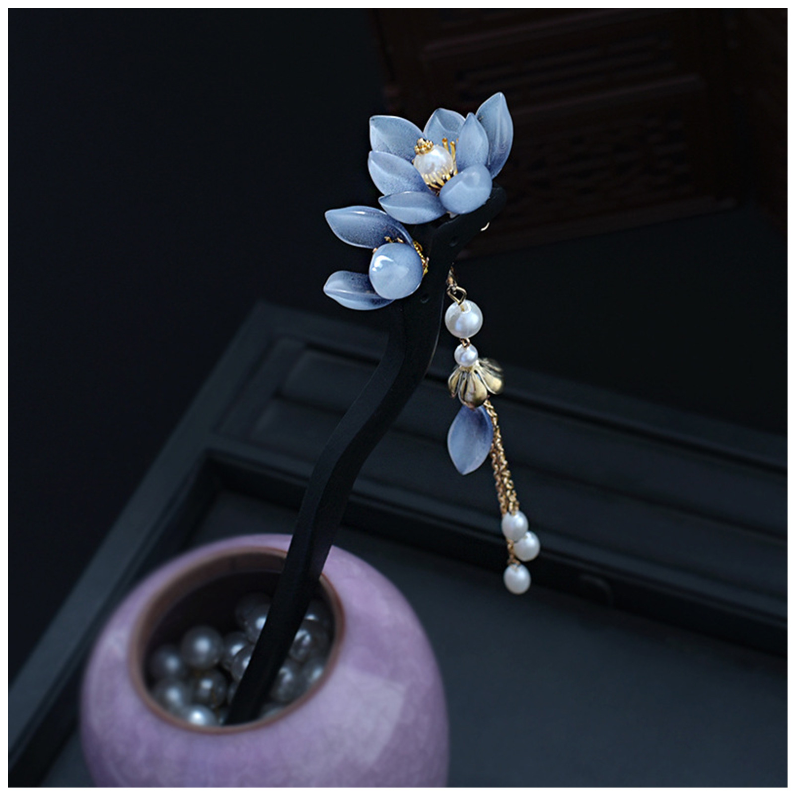 Blue Flower Hair Stick Vintage - Young Women'S Accessories review and price