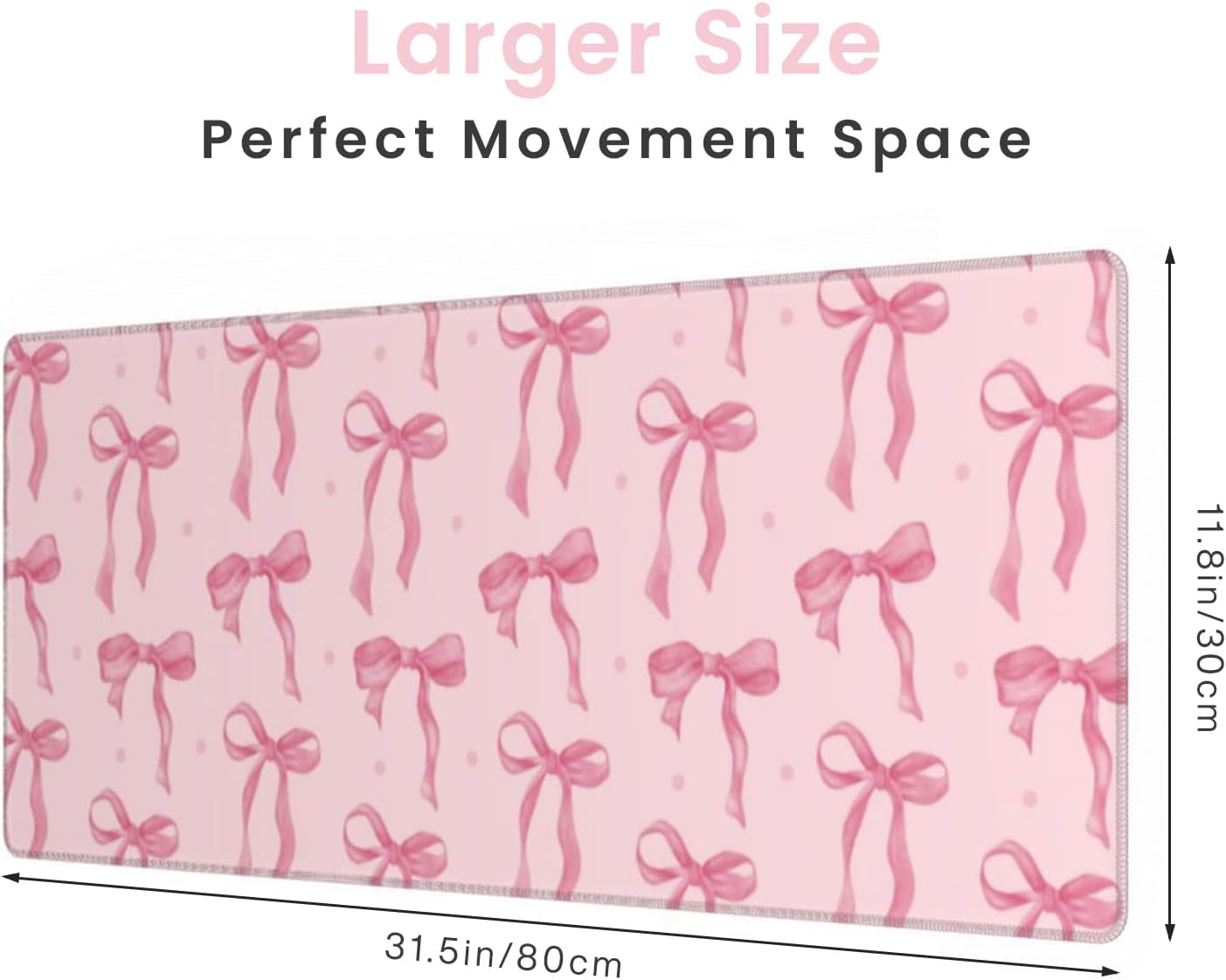 Pink Bow Desk Mat, Large Mouse - Women Accessories Images review and price