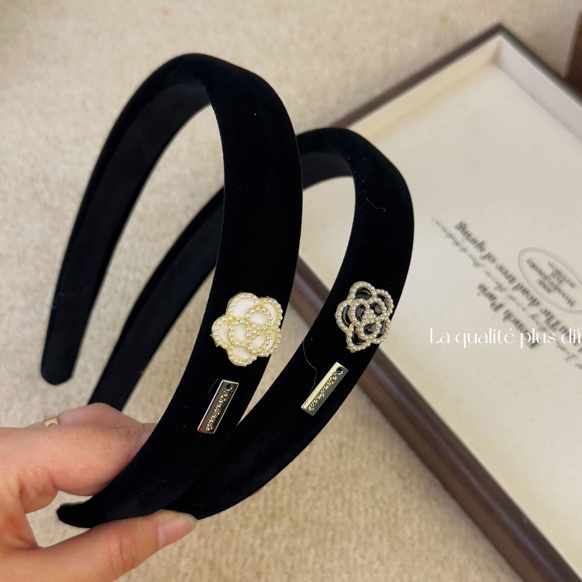 Black Velvet Camellia Logo Pea - Women Accessories Logo review and price