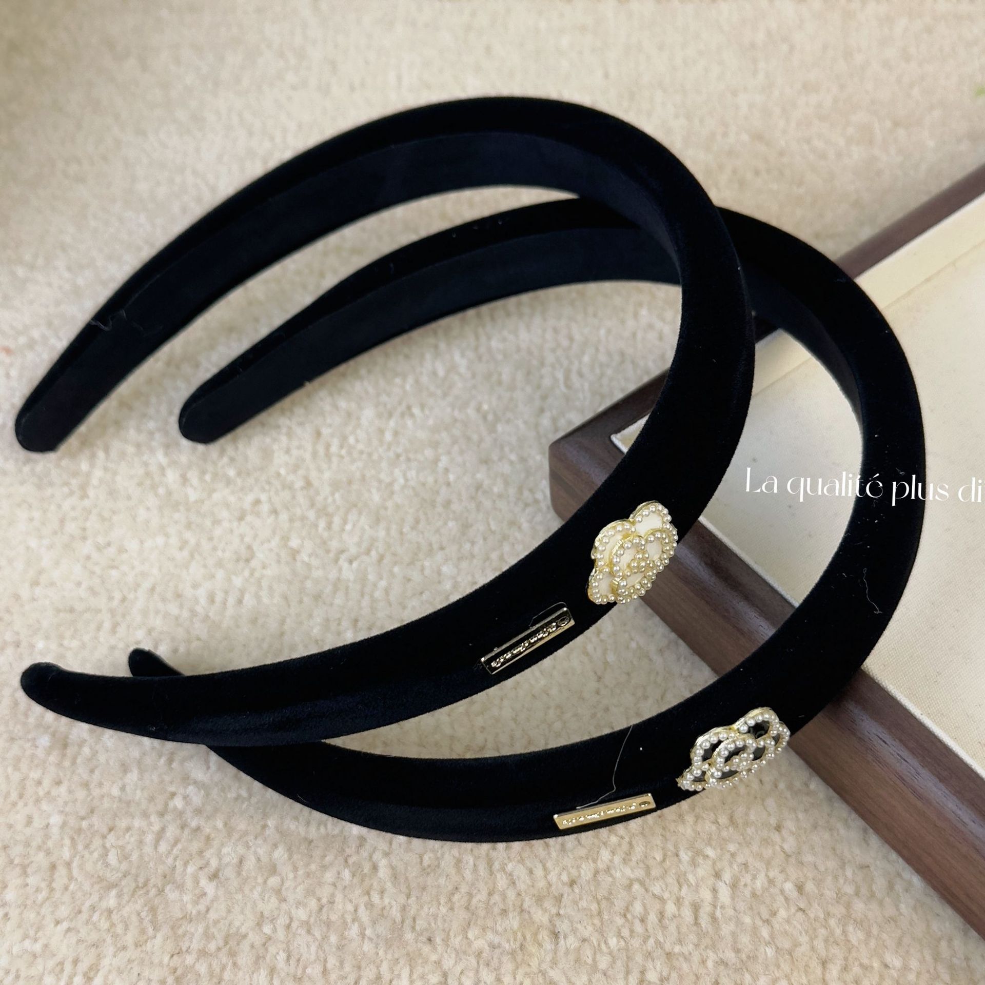 Black Velvet Camellia Logo Pea - Women Accessories Logo review and price