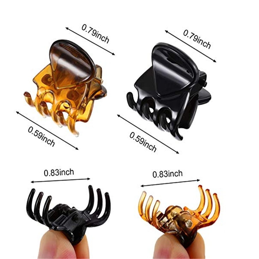 50/100pcs 1.5cm/1cm black/brow - Hair Claw Clip Set review and price