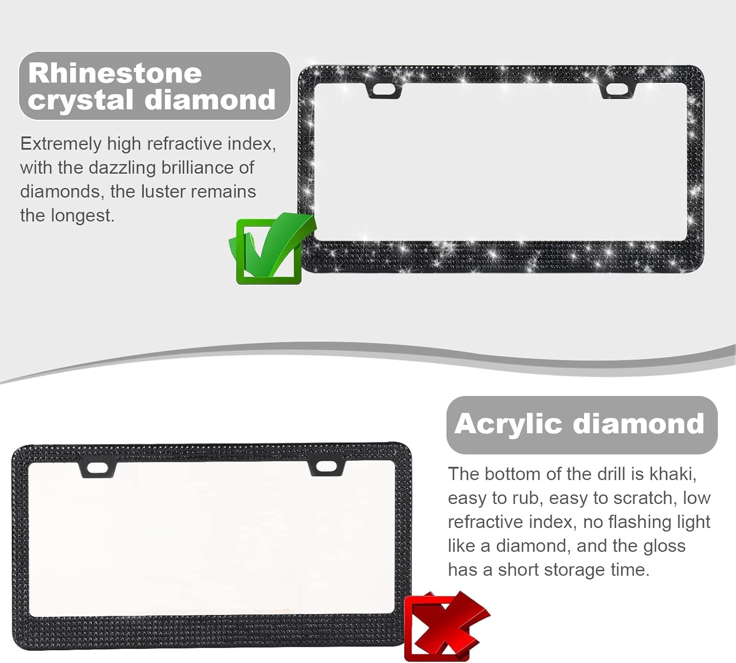 Sparkly Rhinestone License Pla - Women Accessories Images review and price