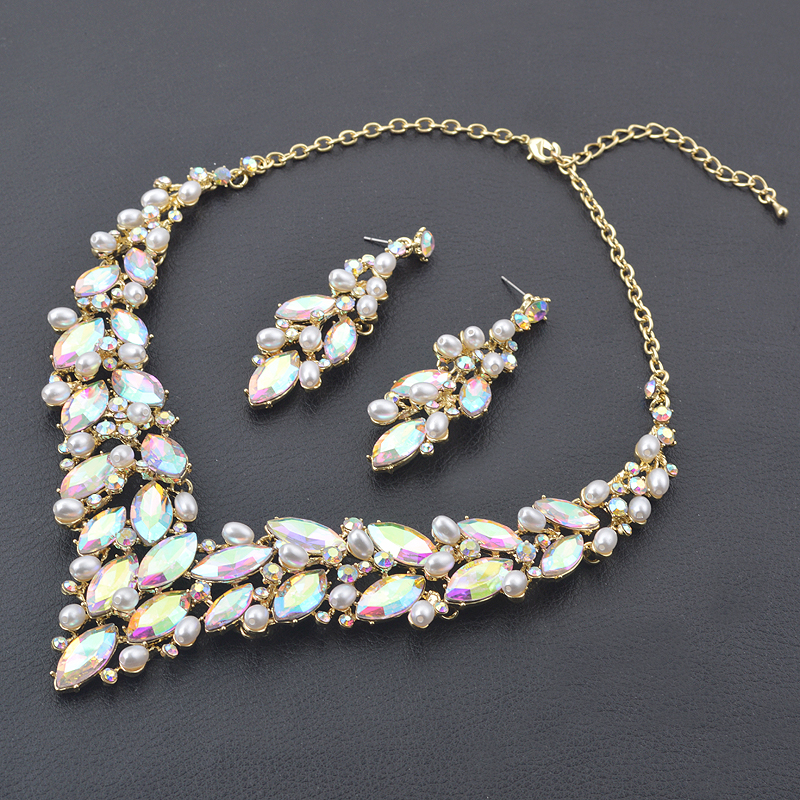Delicate Golded Pearl Crystal  - Women Accessories Gift Set review and price