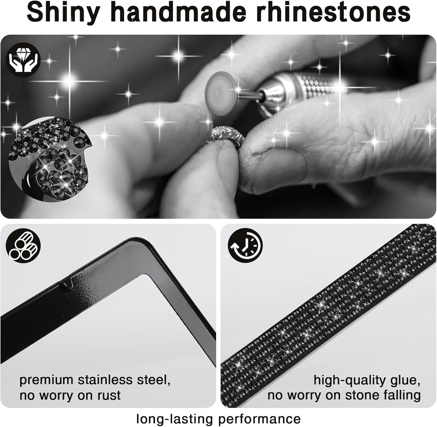 2 Pack Bling License Plate Fra - Women Accessories Images review and price