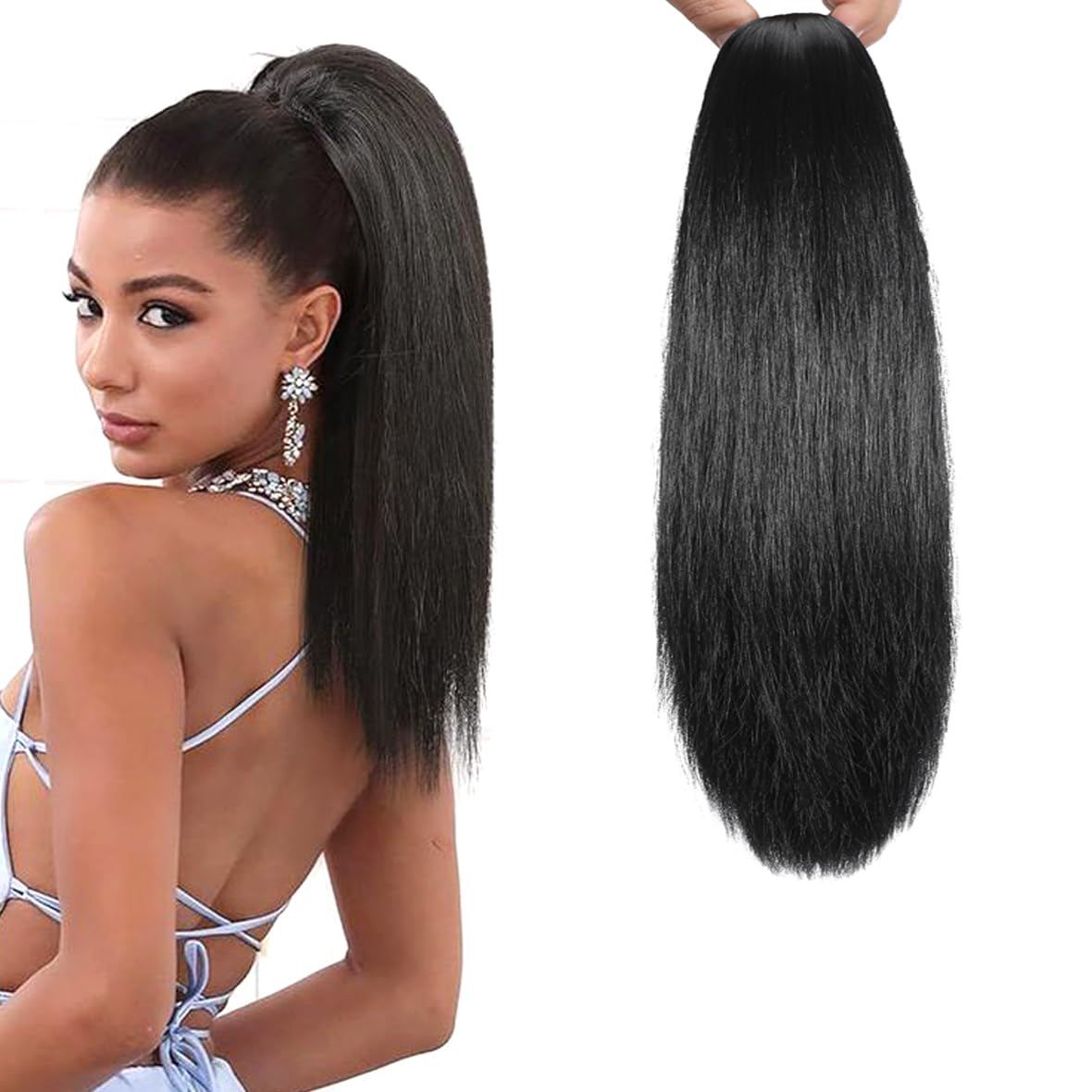 Claw Ponytail Extension Black  - Hair Claw Clip Set review and price