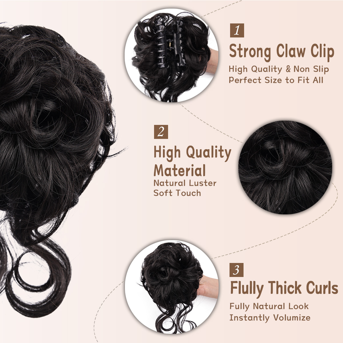 Messy Bun Hair Piece Claw Clip - Hair Claw Clip Set review and price