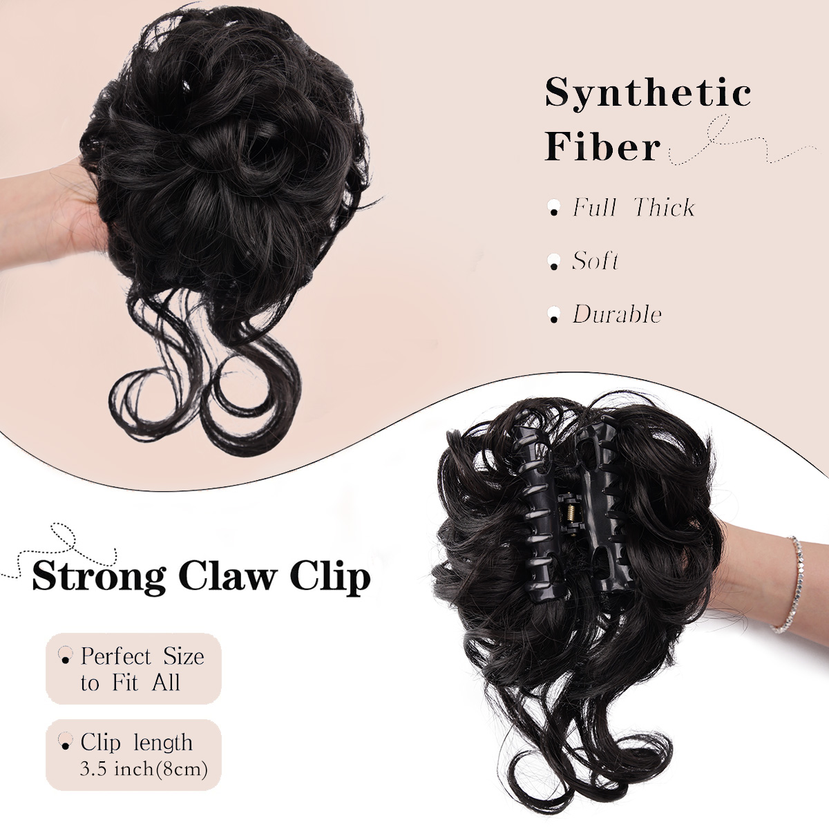 Messy Bun Hair Piece Claw Clip - Hair Claw Clip Set review and price
