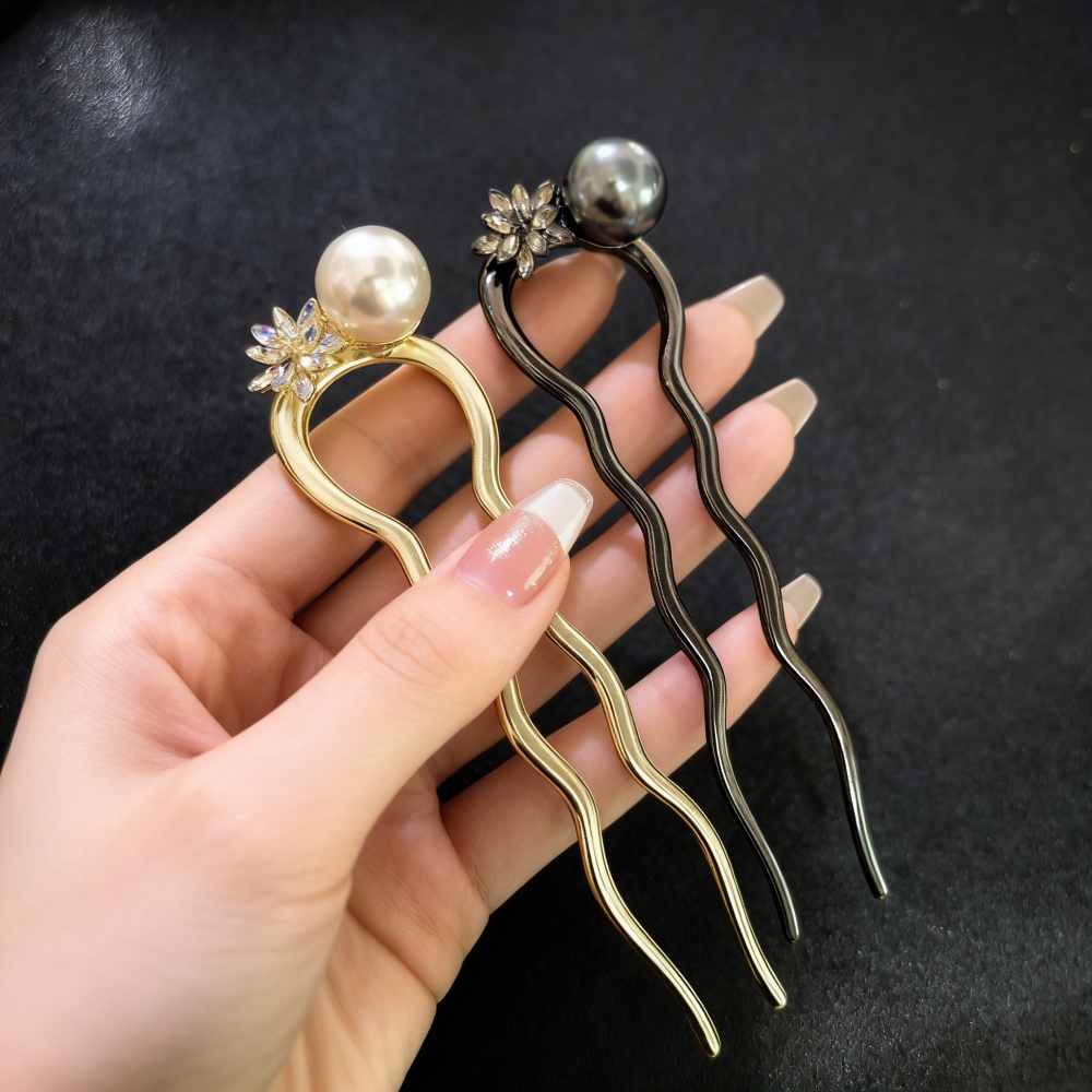 Luxury Metal Hairpins Girls Pe - Hair Fork Stick review and price