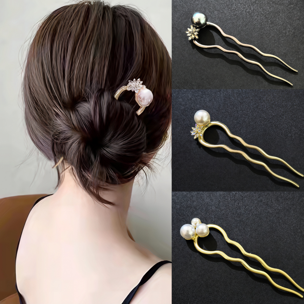 Luxury Metal Hairpins Girls Pe - Hair Fork Stick review and price